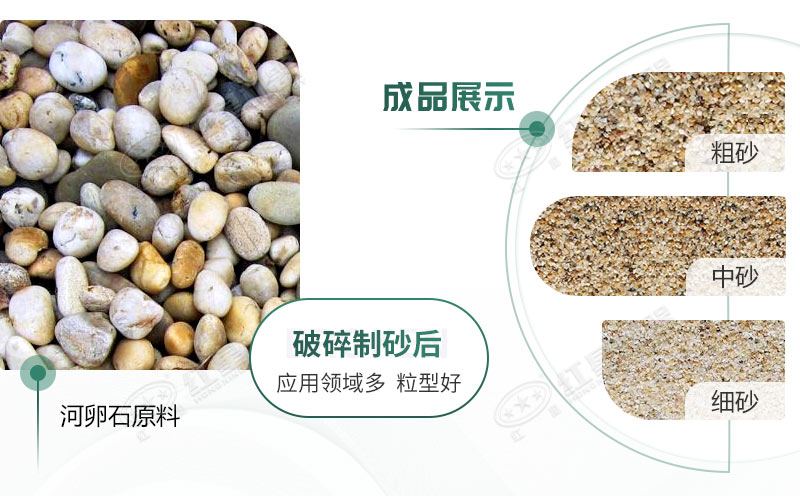 河卵石制沙劃算嗎？河卵石制沙機出來的沙商混站能用嗎？